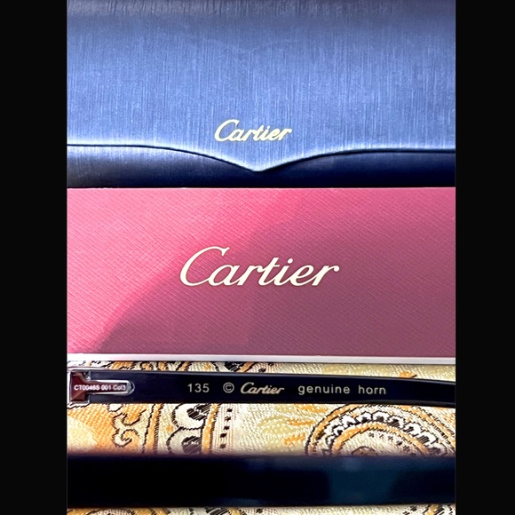 Cartier C -Décor Iced Out Black Buffalo with Black Smoked Diamond Cut Lenses - Picture 4 of 8